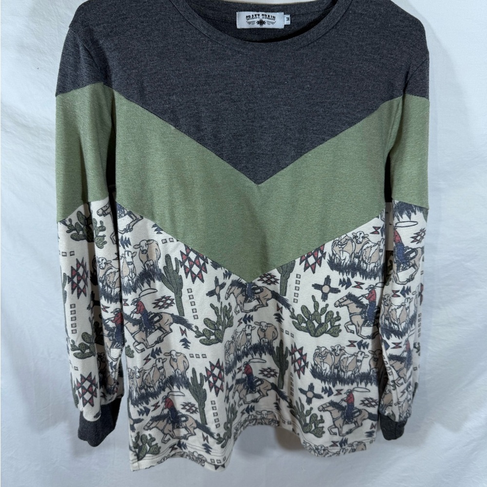 Crazy Train Gray Top